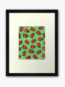 framed ladybug-art