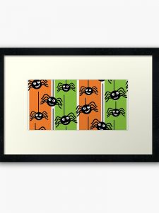 halloween spiders framed art