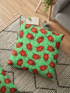 labybug throw pillow