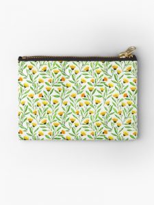 zipper pouch yellow meadow