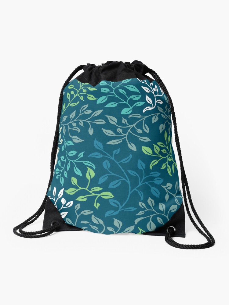 leafy tangle drawstring bag
