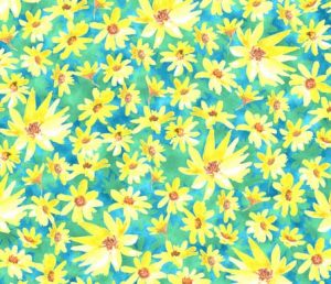 yellow-prairie dock flowersfabric design 2