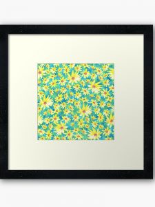 yellow prairie framed art