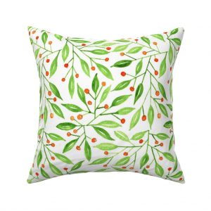 wild meadow berries throw pillow