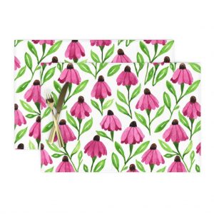 cone flowers place mats