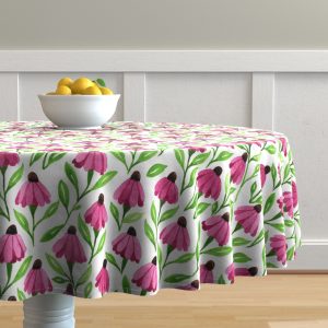 cone flower table cloth