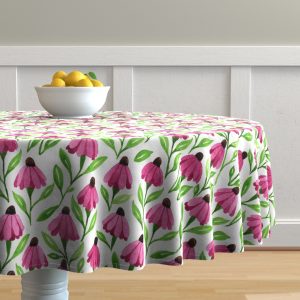 cone flower table cloth