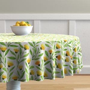 yellow meadow table cloth