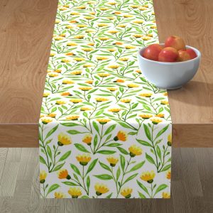 yellow meadow table runner