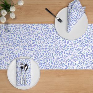 meadow berries blue table runner