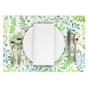 blue foliage place mat