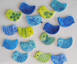 air dry clay birds