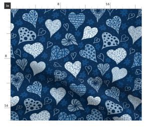 boho hearts pattern