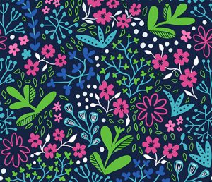 ditsy night garden fabric