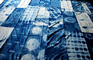 tie dye fabric quilt