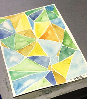 watercolor triangles