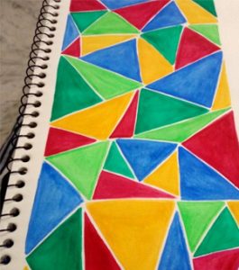 watercolor triangles