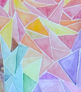 watercolor triangles