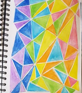 watercolor triangles