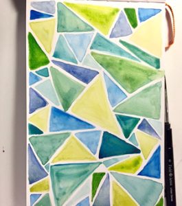 watercolor triangles