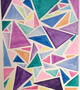 watercolor triangles