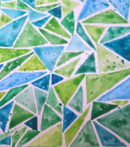 watercolor triangles