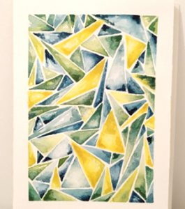 watercolor triangles