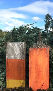 candy corn block halloween decor