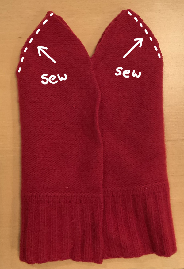 sew a hat from a sweater