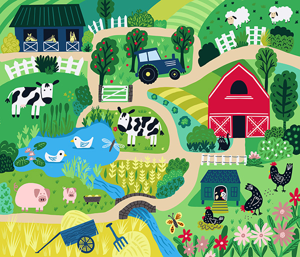 farm I spy playmat