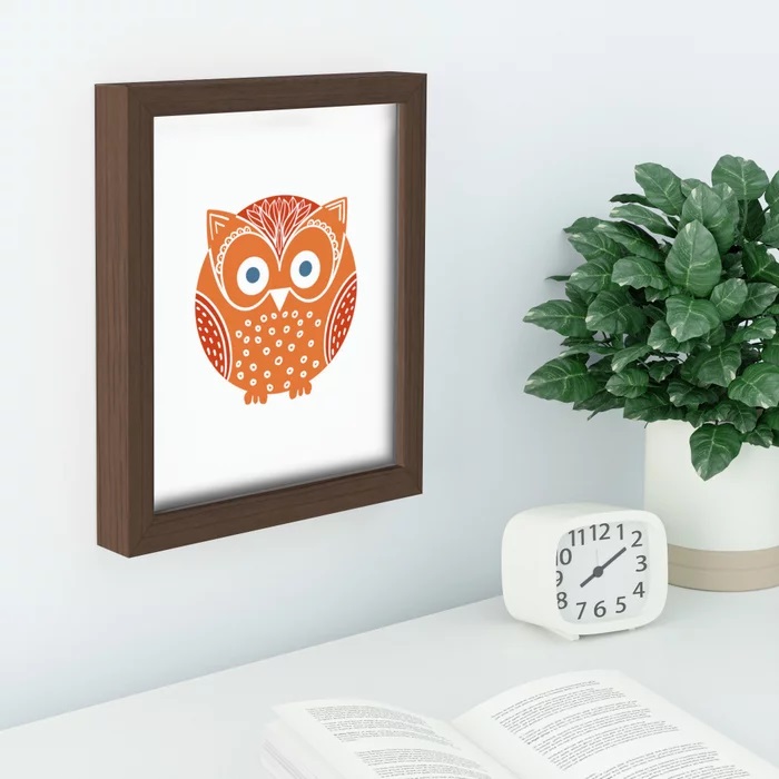 funny orange owl art