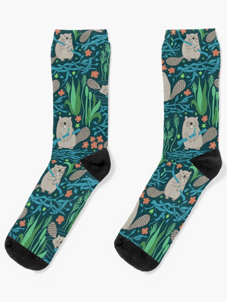 Busy dam beaver socks