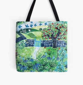 Down the garden path tote bag