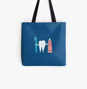 clean your teeth tote bag