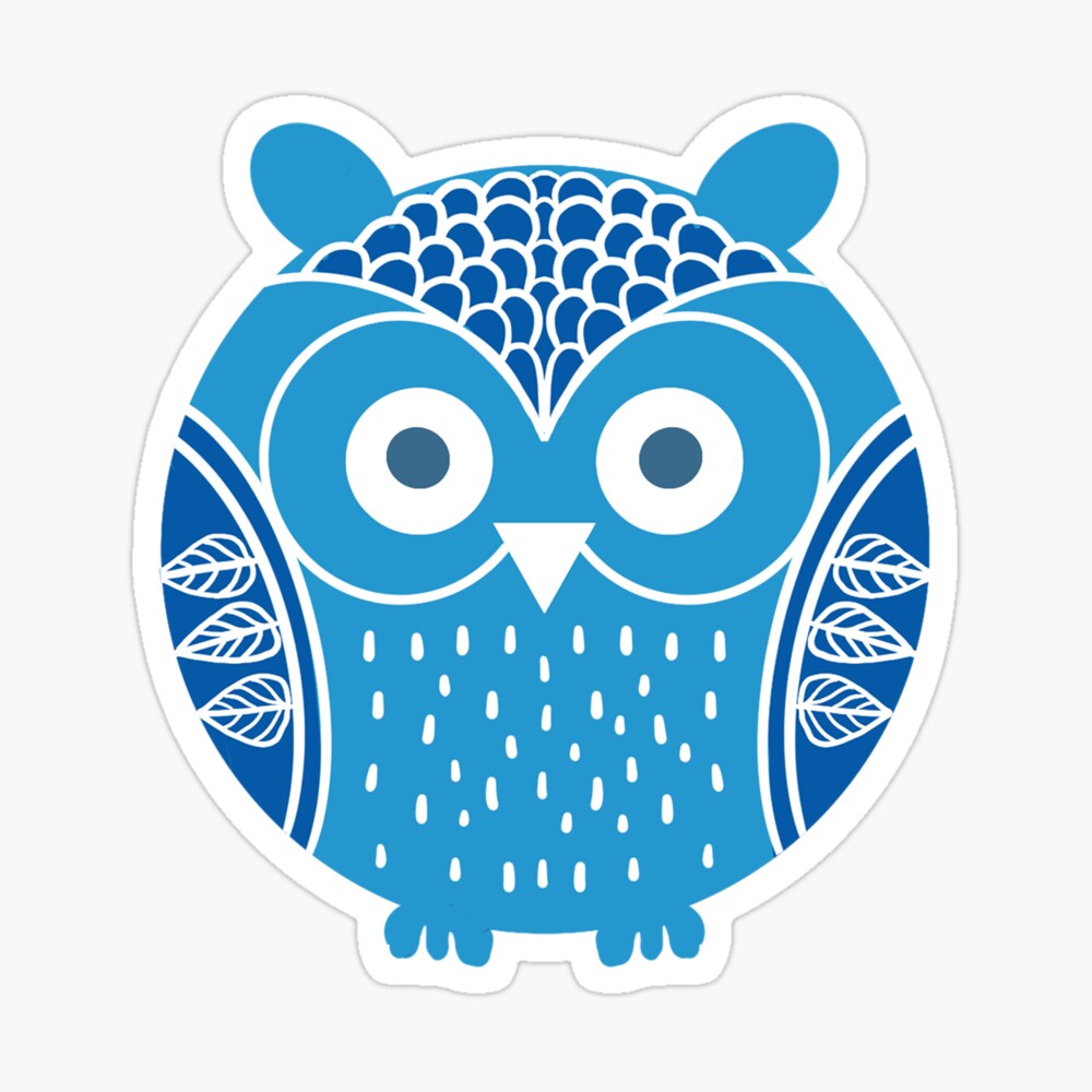 blue owl sticker