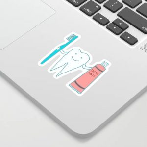 cute tooth sticker