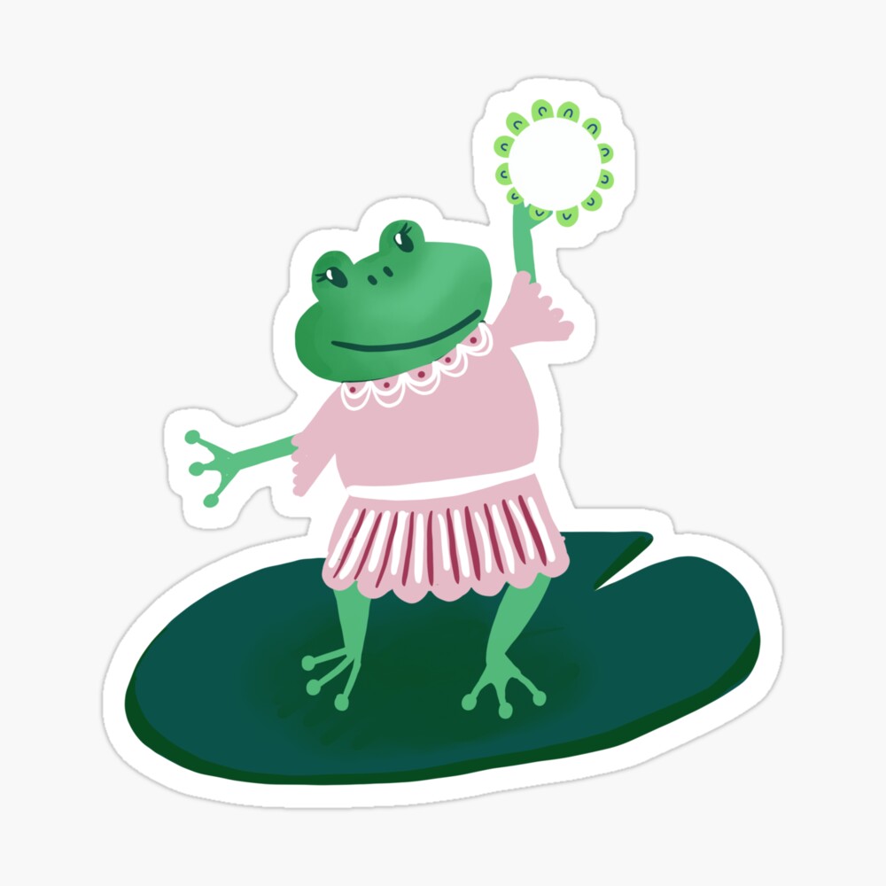 dancing frog sticker
