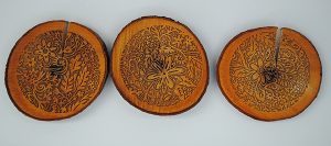 laser etched wood with floral