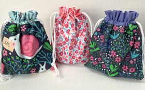 3 fabric gift bags