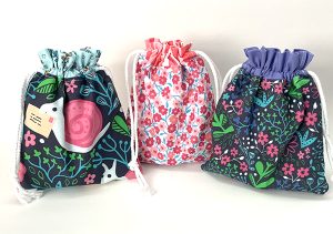 fabric gift bags sewing project